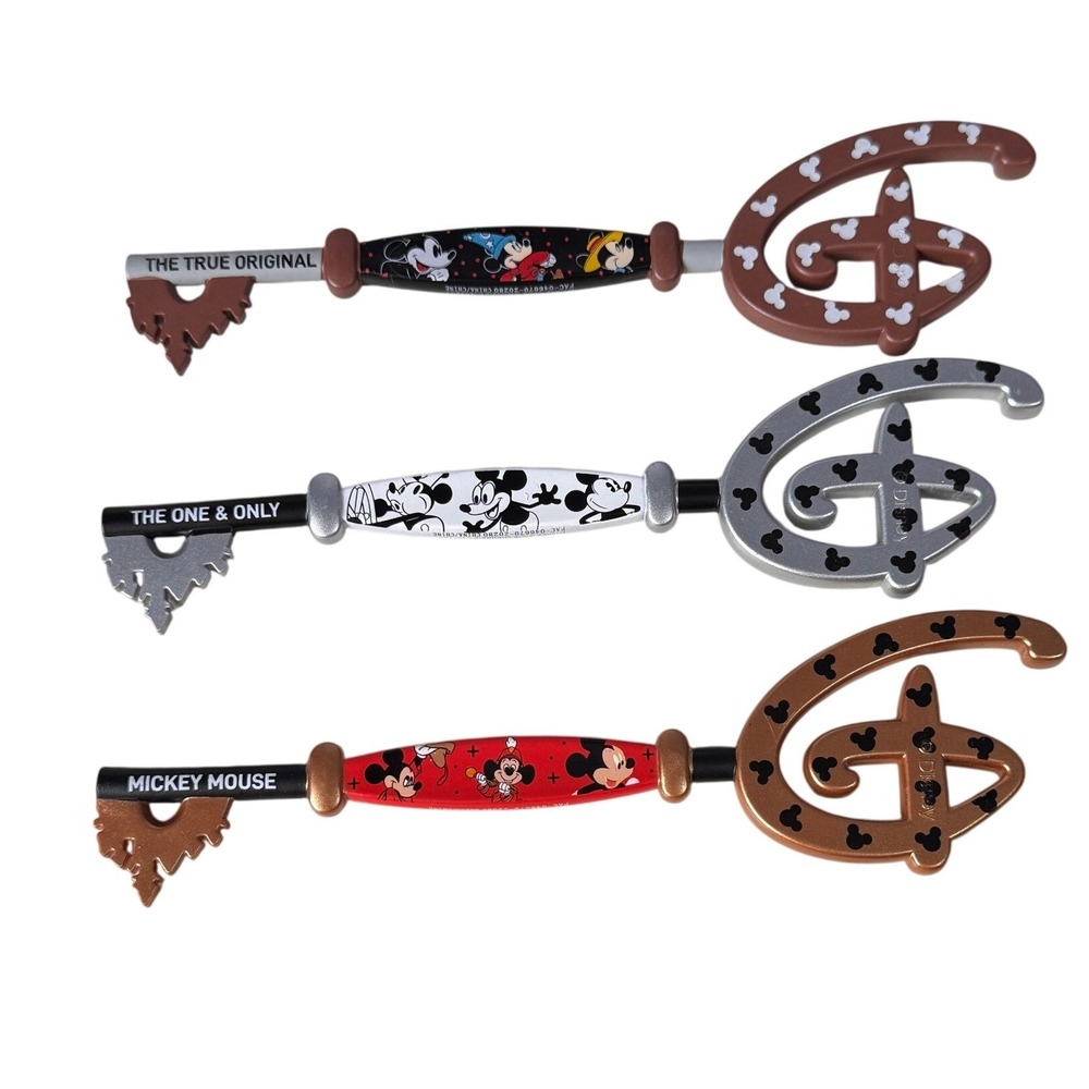 Disney Store Mickey Mouse Imagination Keys Lot of 3 The True Original One & Only